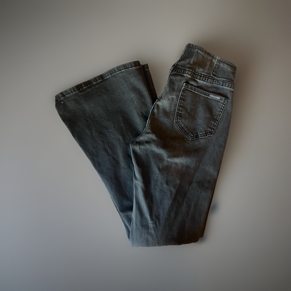 Rock & Roll Denim Woman's Black Bargain Bell Pull On Flare Jeans 28x30